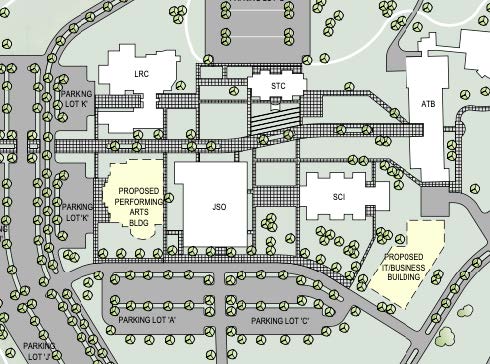 Number Four - Pedestrian promenade and circulation, parking lots, and IT | Business building