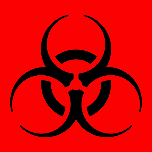 Biohazard warning sign