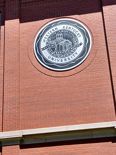 Western Kentucky University logo on building