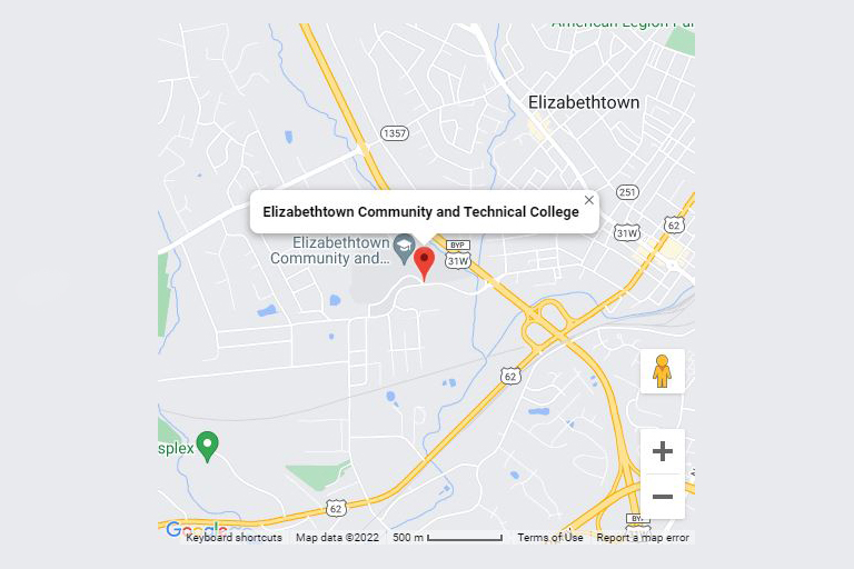 Map to find ECTC campus