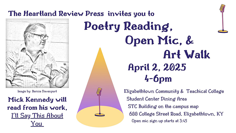 Poetry Reading - April 2, 2025 at 4-6pm