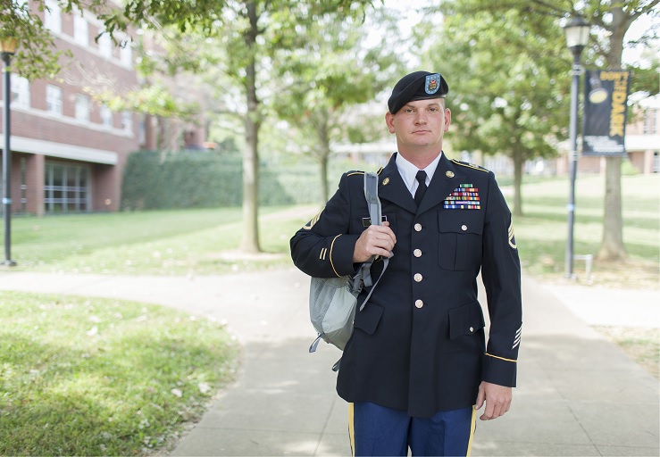 Man in military uniform
