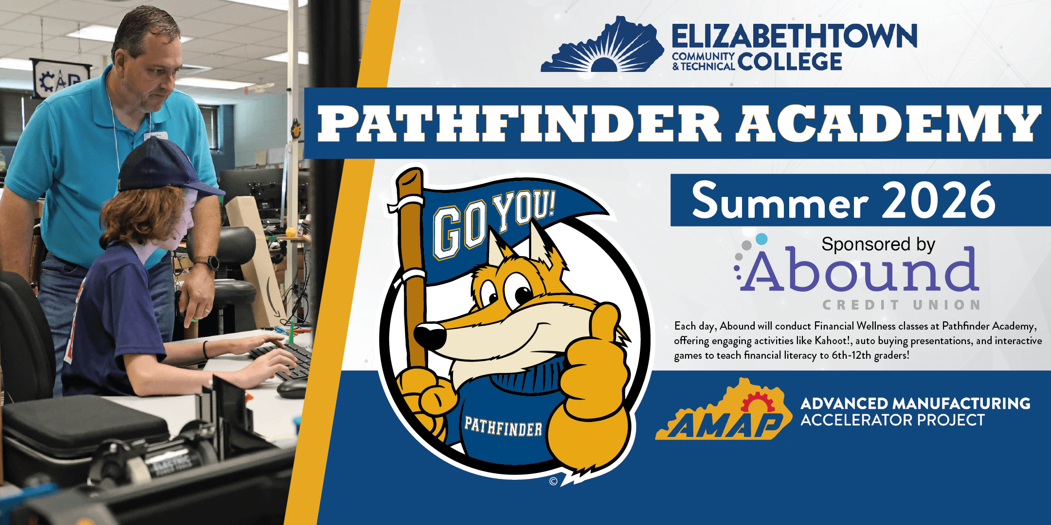 Pathfinder Academy 2026, sponsored by Abound Credit Union and put on by AMAP (more info on page)