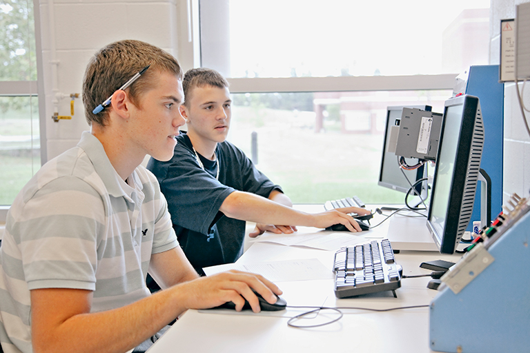 Students Working On Computers