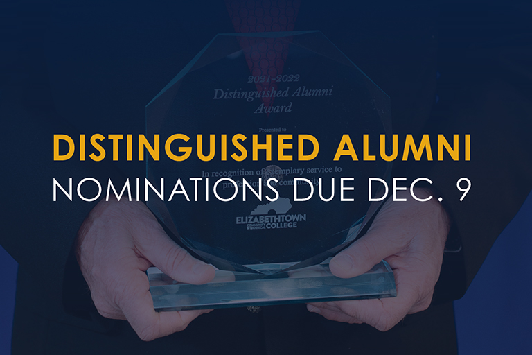 Distinguished Alumni Nominations Due Dec. 9 