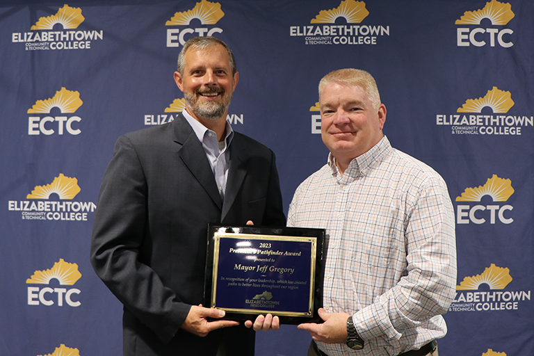 ECTC President Dr. Pate and Elizabethtown Mayor Jeff Gregory