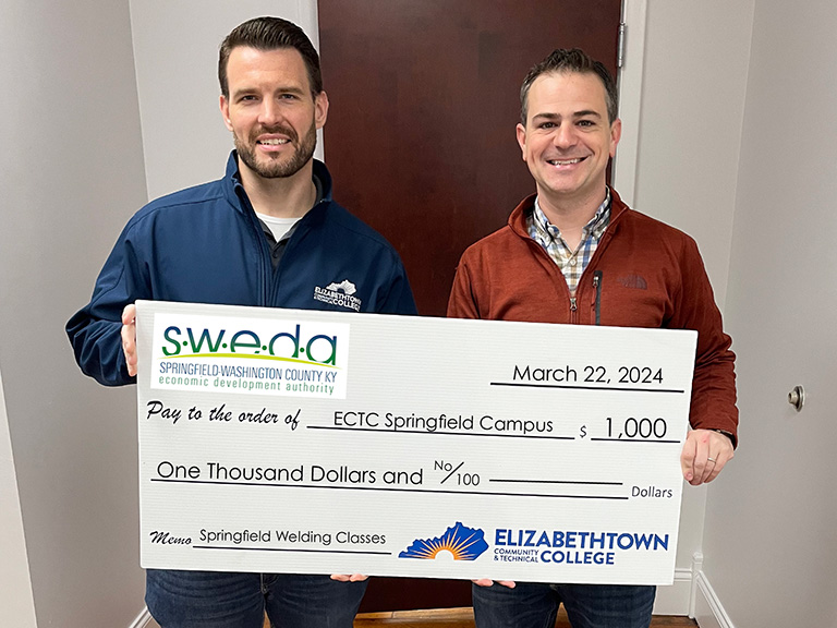 SWEDA donates $1,000 toward ECTC Springfield welding class