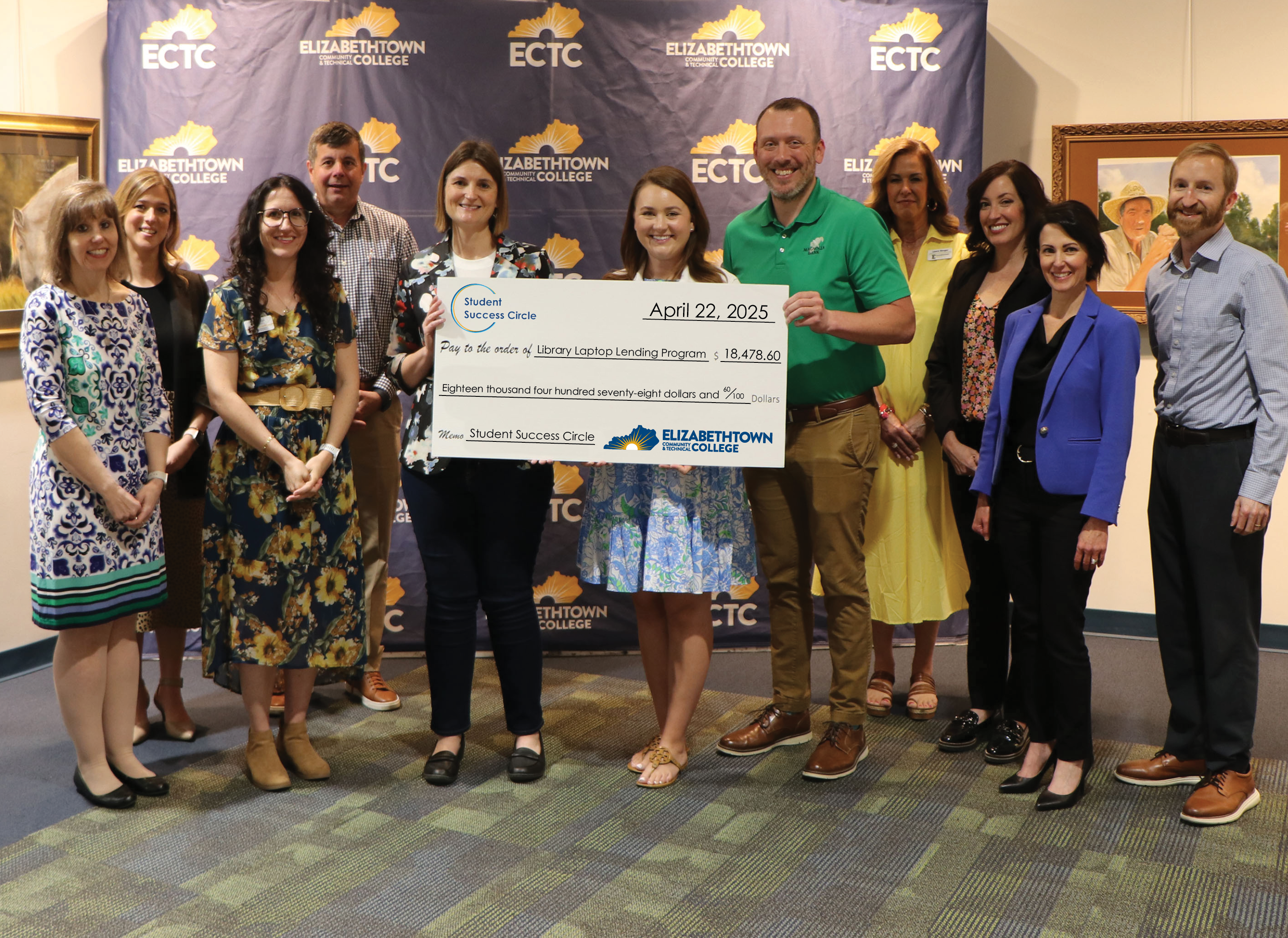 Student Success Circle Winners Check Presentation